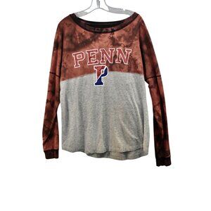 Unisex U-Trau Penn Quakers University of Pennsylvania Bleach Dye T-shirt Size L